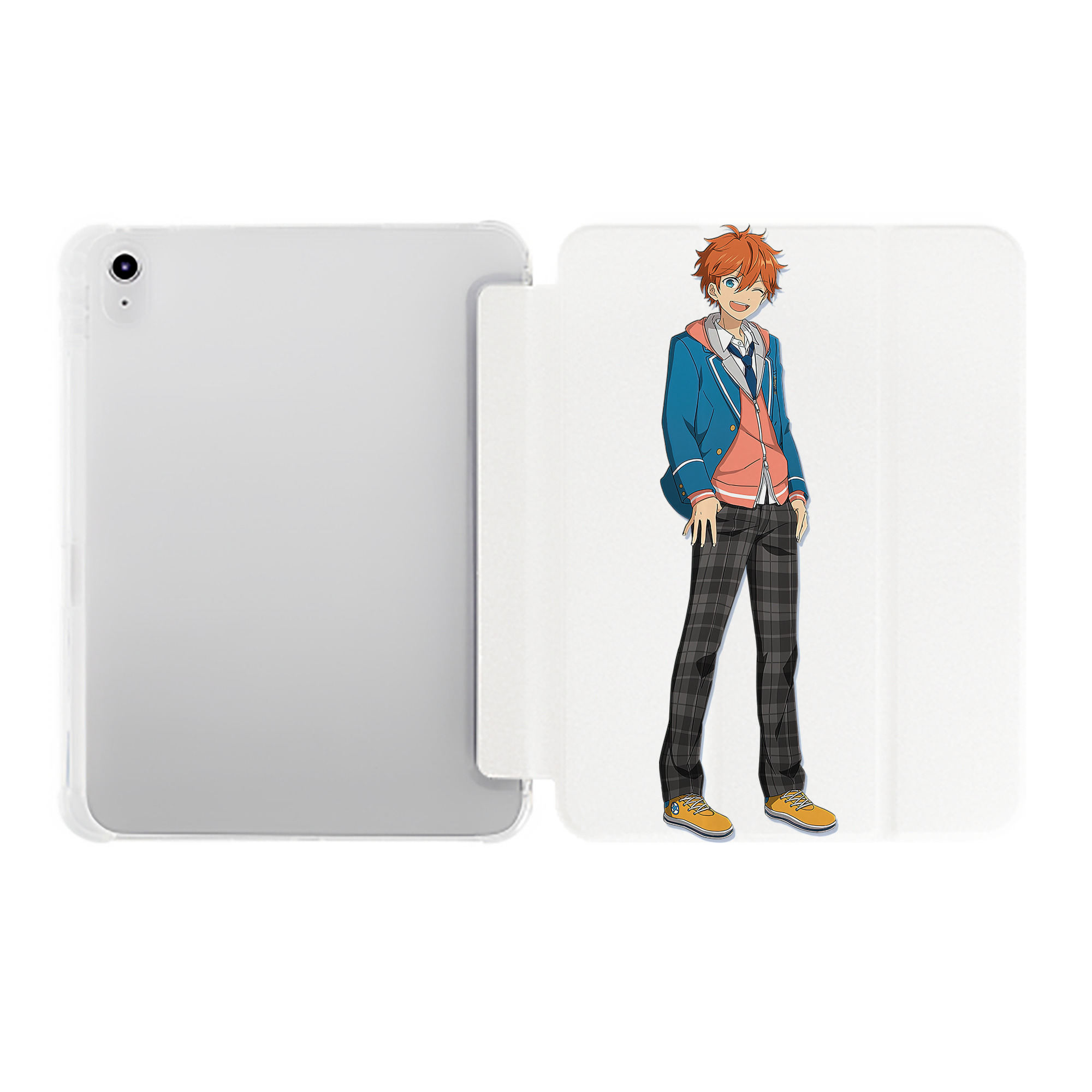 （画像用） あんさんぶるスターズ! Ensemble Stars IPad ケース ペン収納付き 三つ折りスタンド PUレザー×シリコン 対応機種9.5/10.5/10.9インチ
